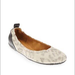 Matisse Royce Leopard Cheetah Animal Print Ballet Flats Leather Rubber Sole Sz 6